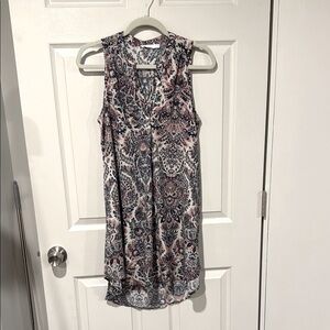 Sleeveless Paisley Print Dress